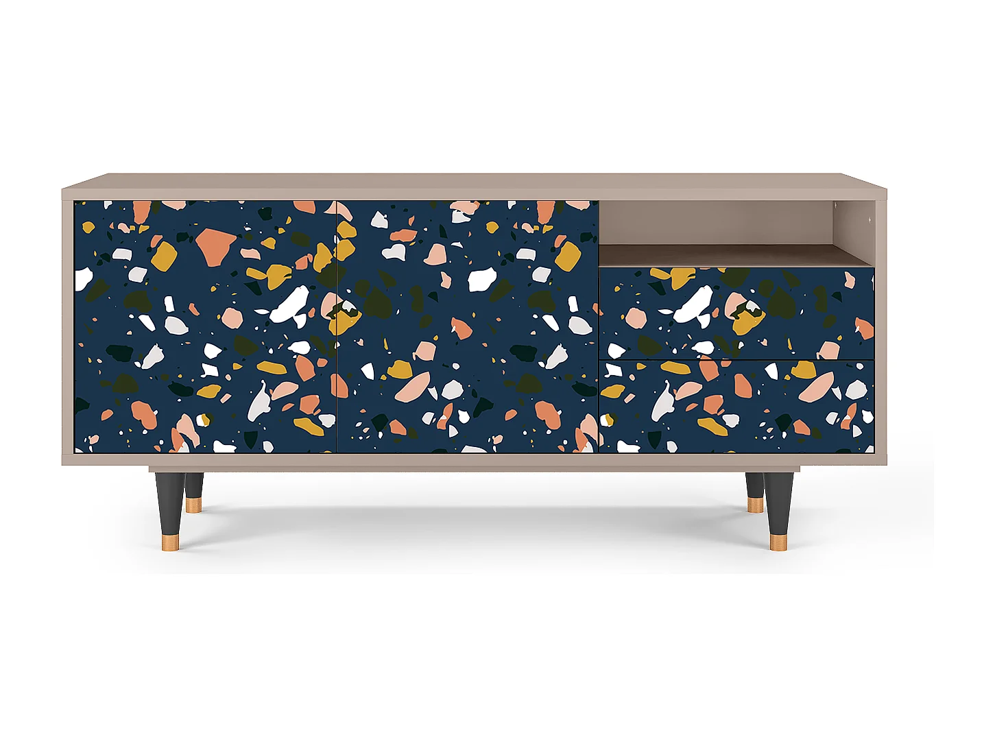 Meuble TV - 125х56х41 cm - T7 - Night Sky Langhterns, Latte