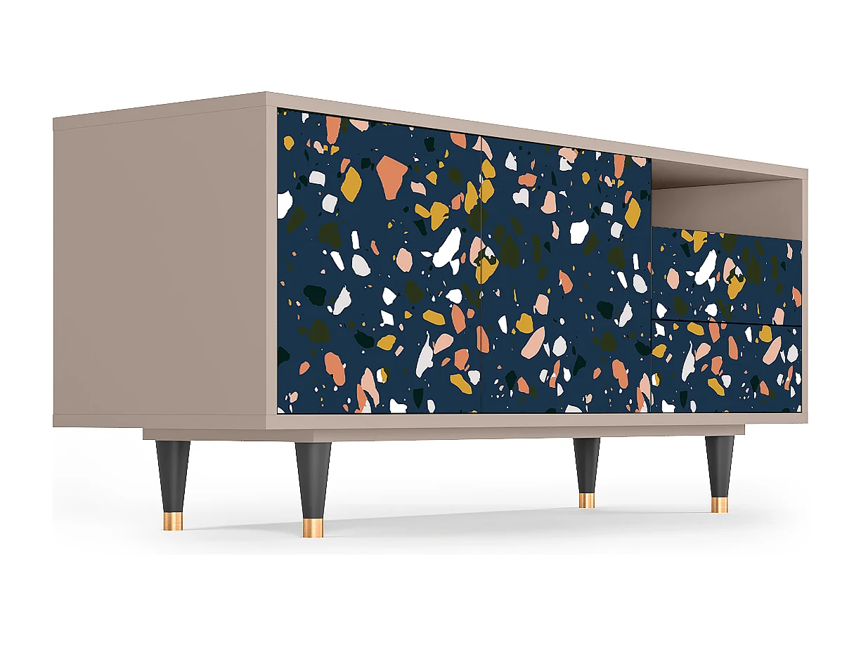 Meuble TV - 125х56х41 cm - T7 - Night Sky Langhterns, Latte