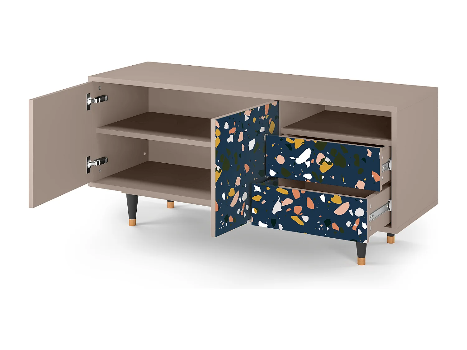 Meuble TV - 125х56х41 cm - T7 - Night Sky Langhterns, Latte