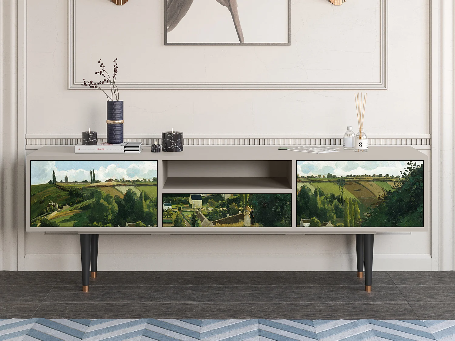 TV-Möbel - 170х59х41 cm - T6 - Jalais Hill by Pissarro, Sand