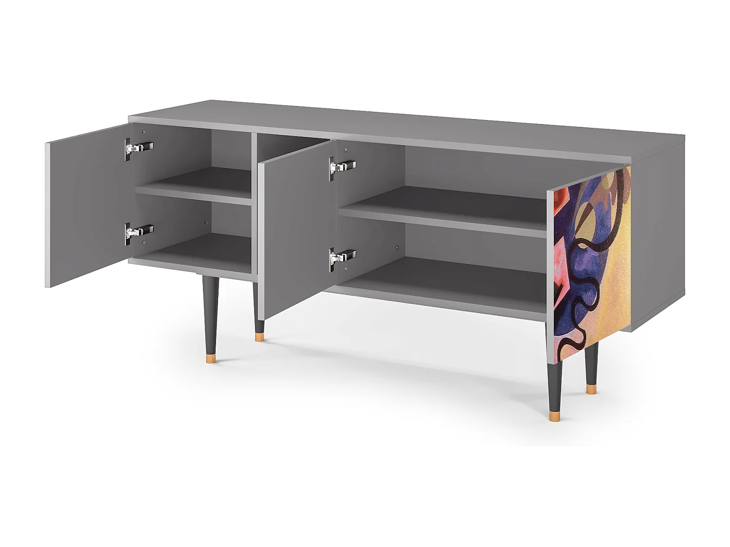 Mobile TV - 150х69х41 cm - T5 - Modern Art, Grigio