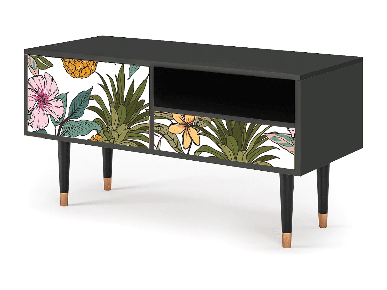 Mueble de TV - 115х59х48 cm - T3 - Estival Fruit, Antracita