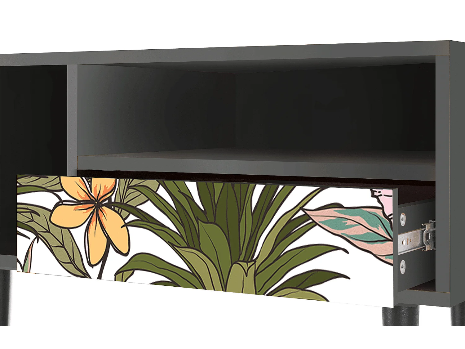 Mueble de TV - 115х59х48 cm - T3 - Estival Fruit, Antracita