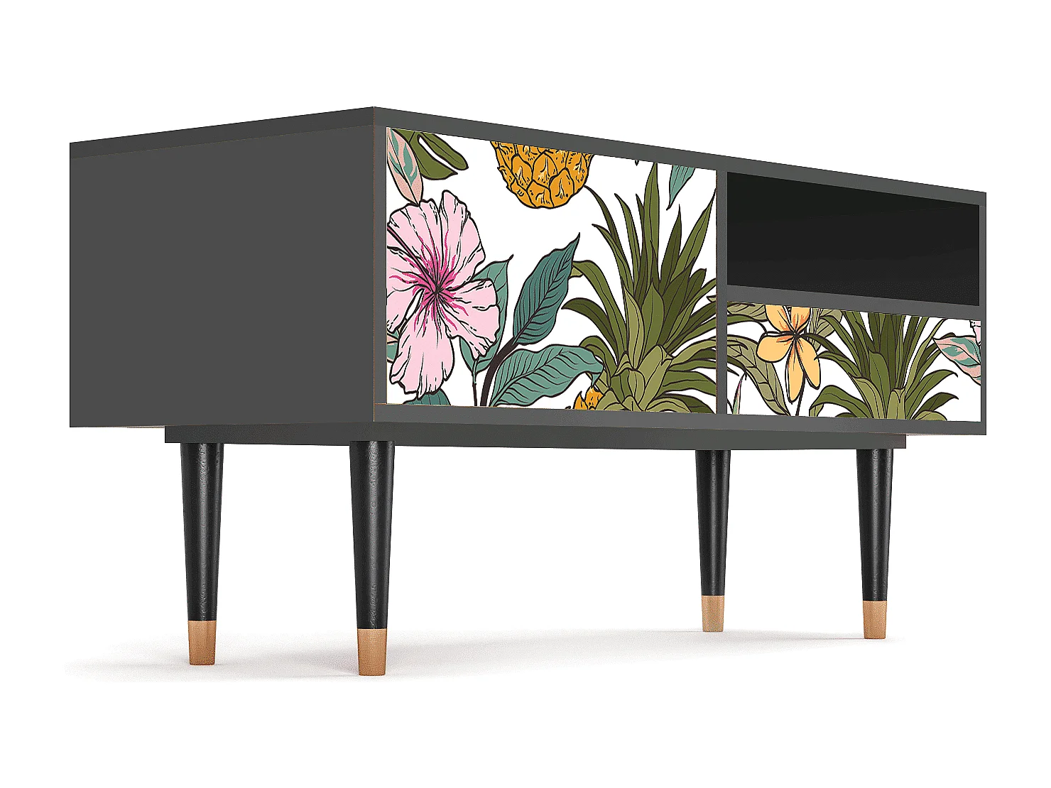 Meuble TV - 115х59х48 cm - T3 - Estival Fruit, Anthracite