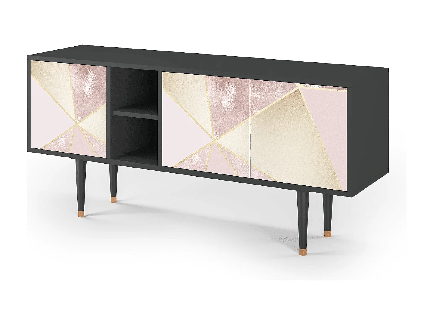 TV-meubel - 150х69х41 cm - T5 - Cosmopolitan Diva, Antraciet