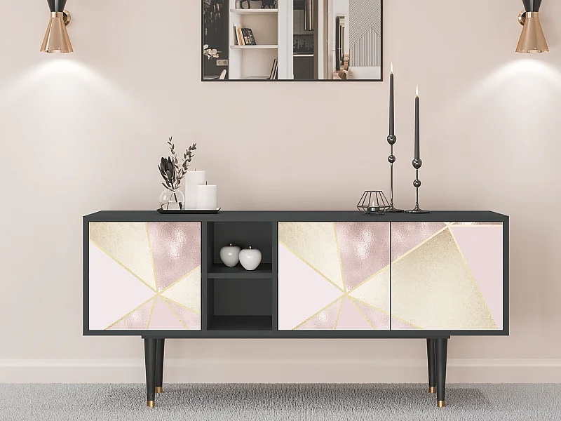 TV-meubel - 150х69х41 cm - T5 - Cosmopolitan Diva, Antraciet