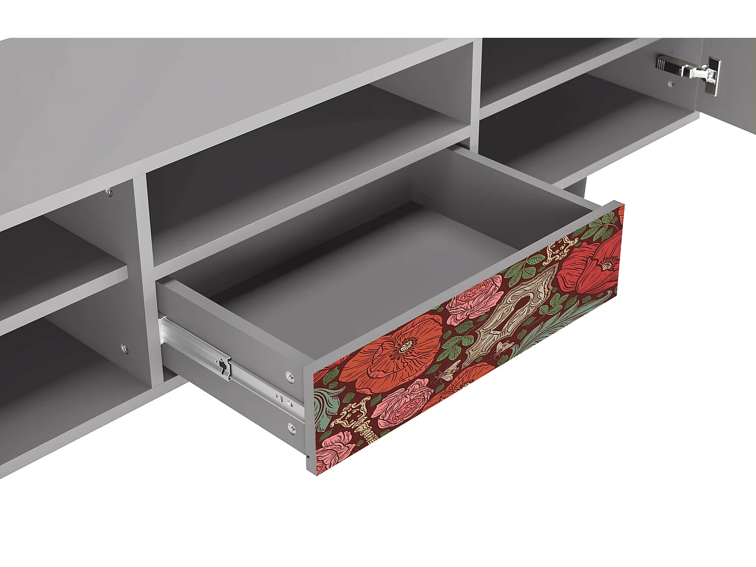 TV-Möbel - 170х59х41 cm - T6 - Poppy Garden, Grau