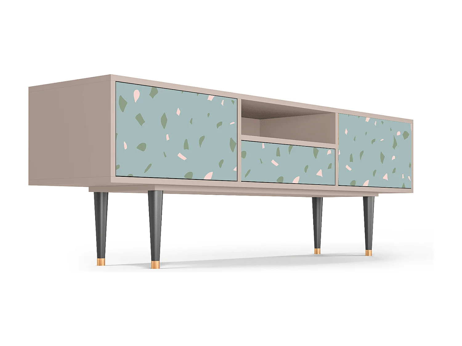 Meuble TV - 170х59х41 cm - T6 - Blue Drops, Latte