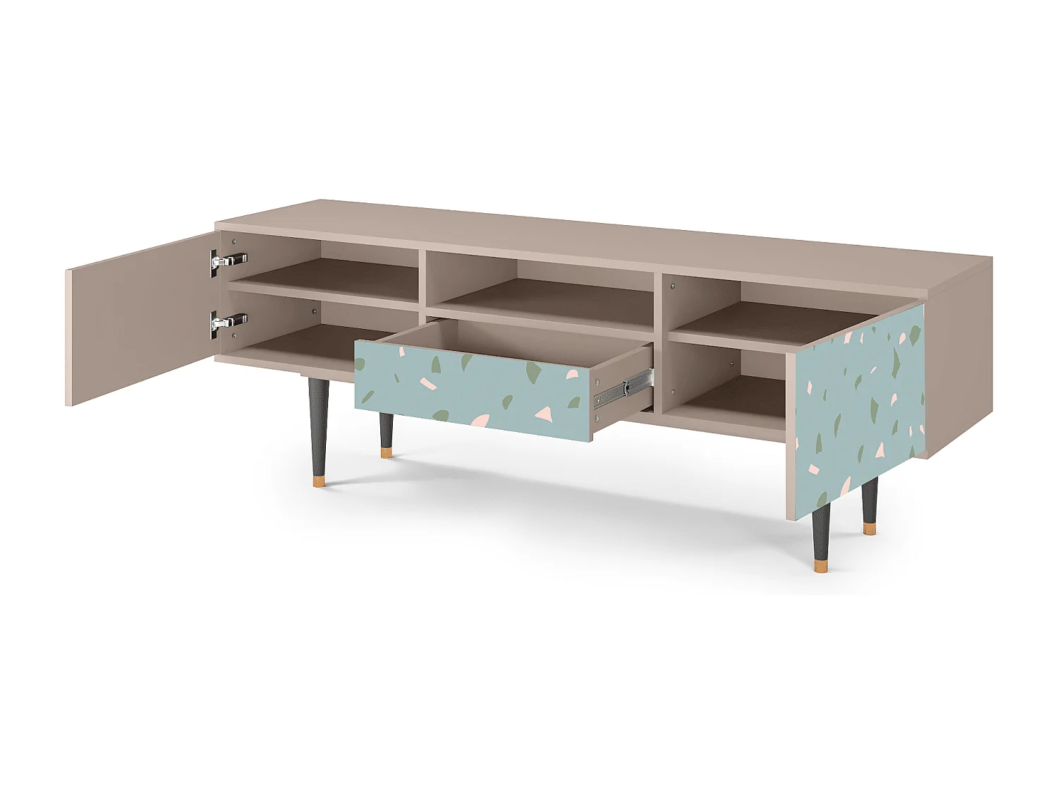 Meuble TV - 170х59х41 cm - T6 - Blue Drops, Latte