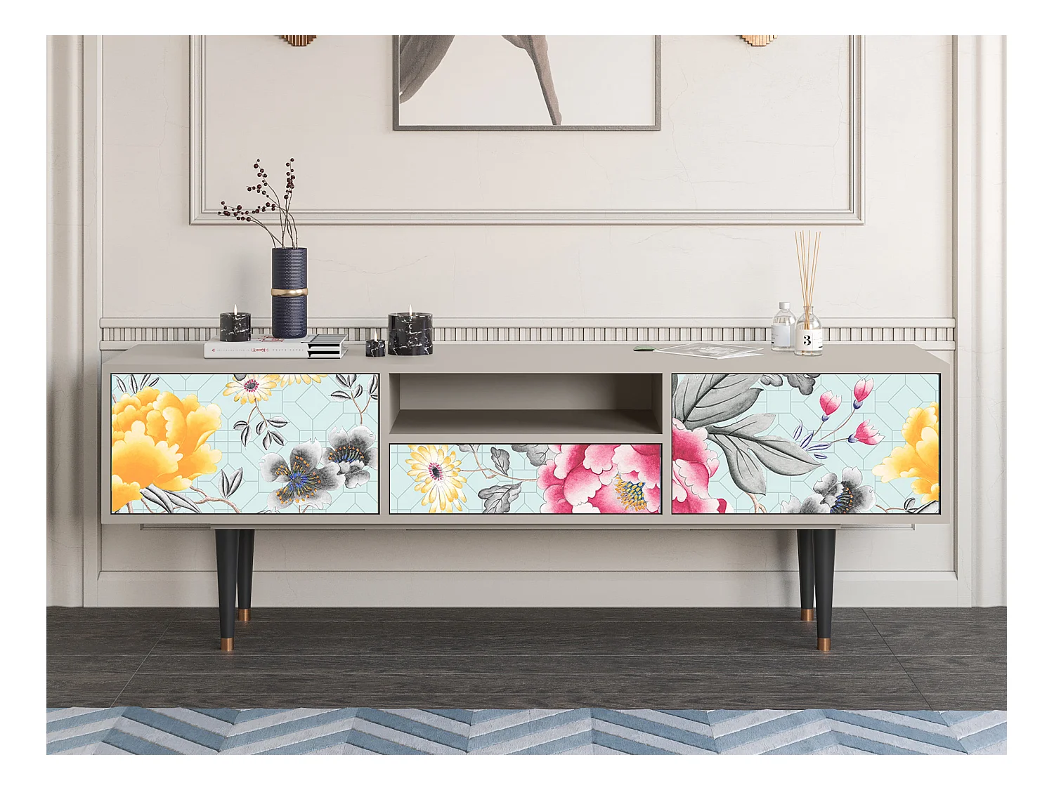 Meuble TV - 170х59х41 cm - T6 - Sky Garden, Sable