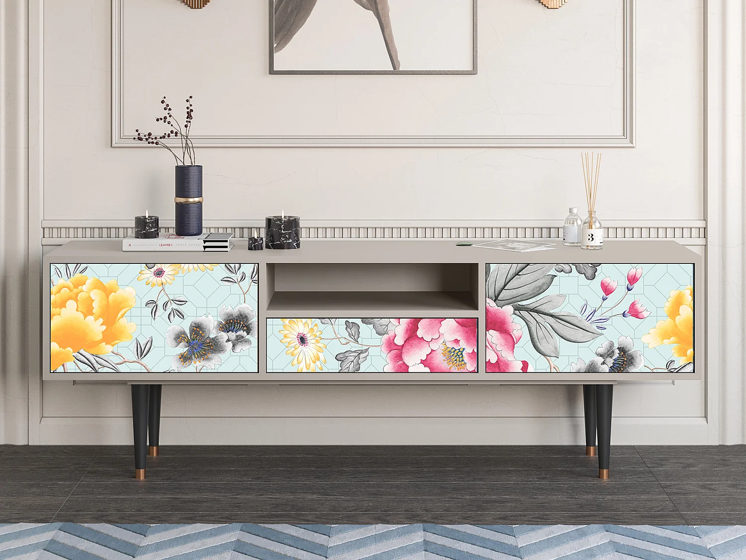 Meuble TV - 170х59х41 cm - T6 - Sky Garden, Sable