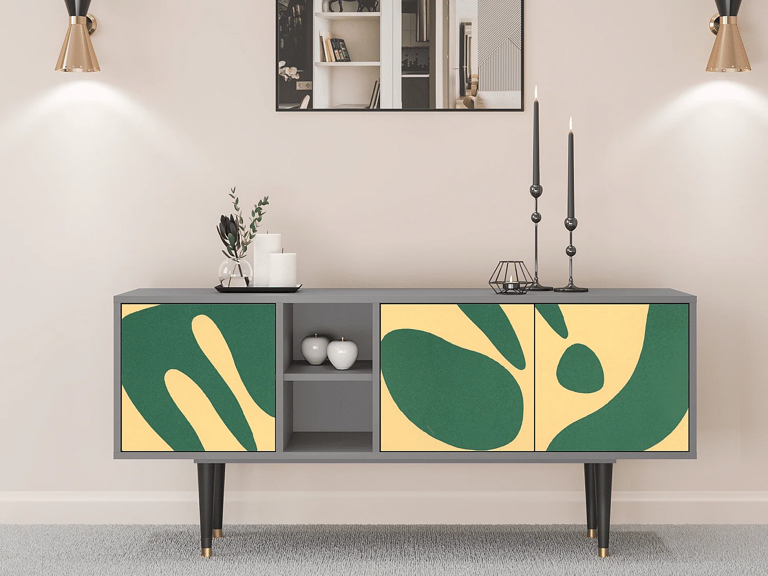 Meuble TV - 150х69х41 cm - T5 - Constellations by Arp, Gris