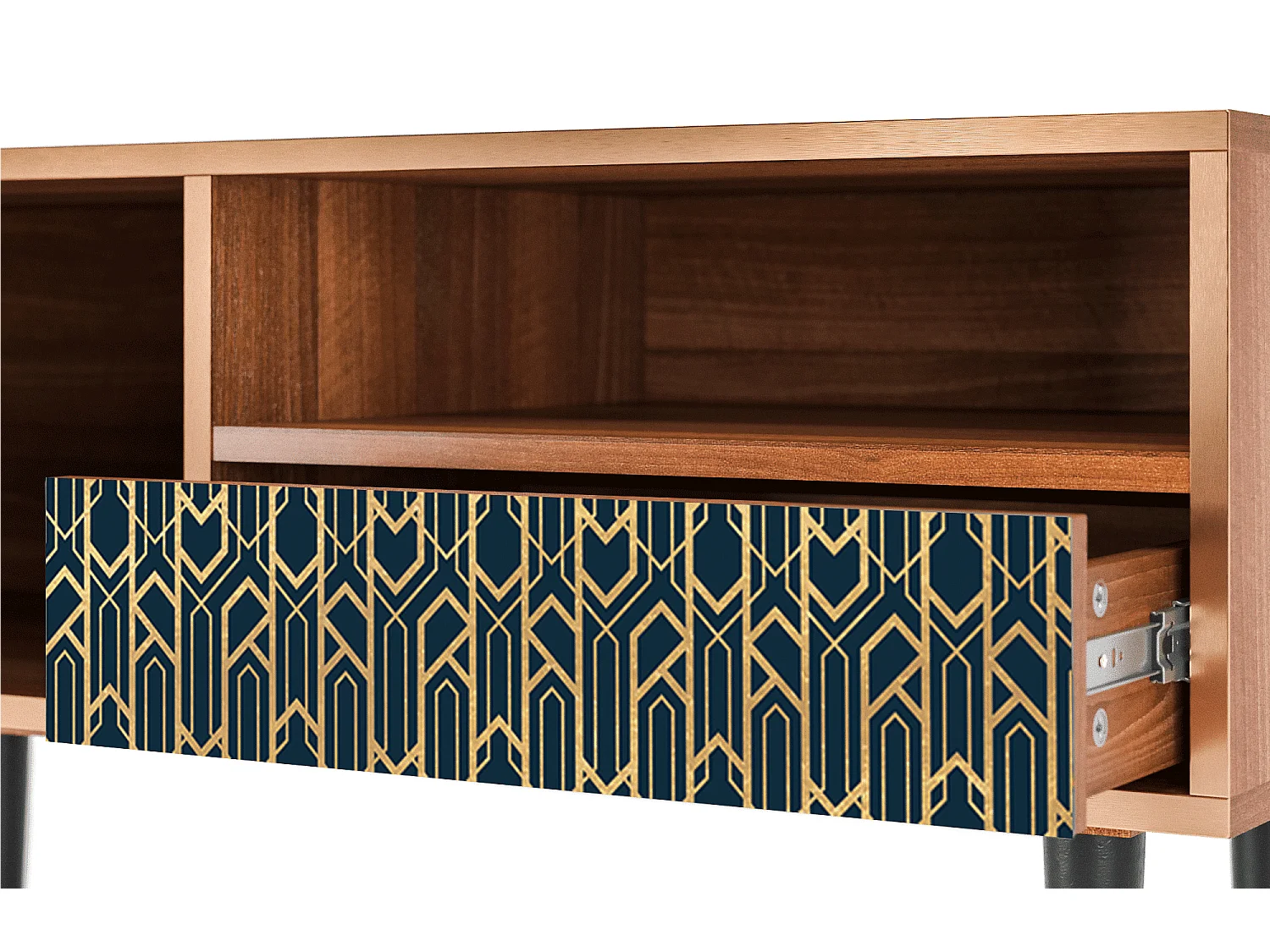 Meuble TV - 115х59х48 cm - T3 - Golden Empire, Noyer