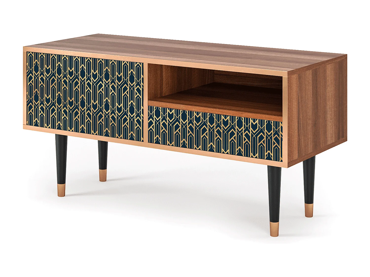 TV-Möbel - 115х59х48 cm - T3 - Golden Empire, Walnuss