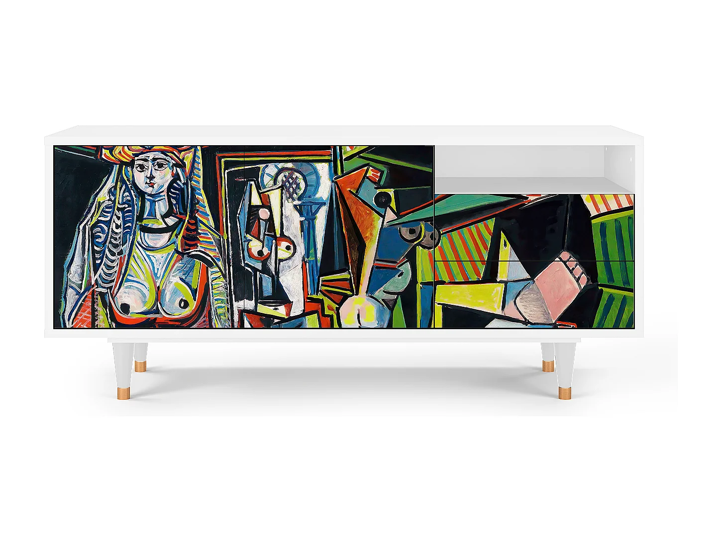 Mobile TV - 125х56х41 cm - T7 - Women of Algiers, Bianco
