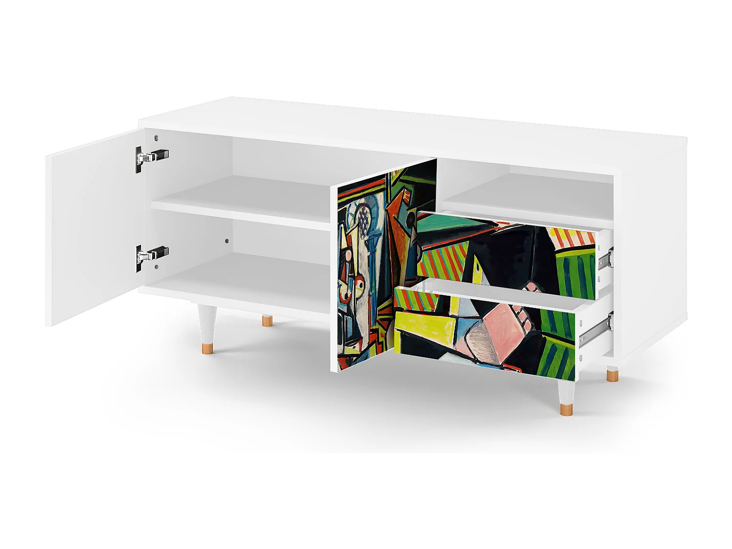 Mobile TV - 125х56х41 cm - T7 - Women of Algiers, Bianco