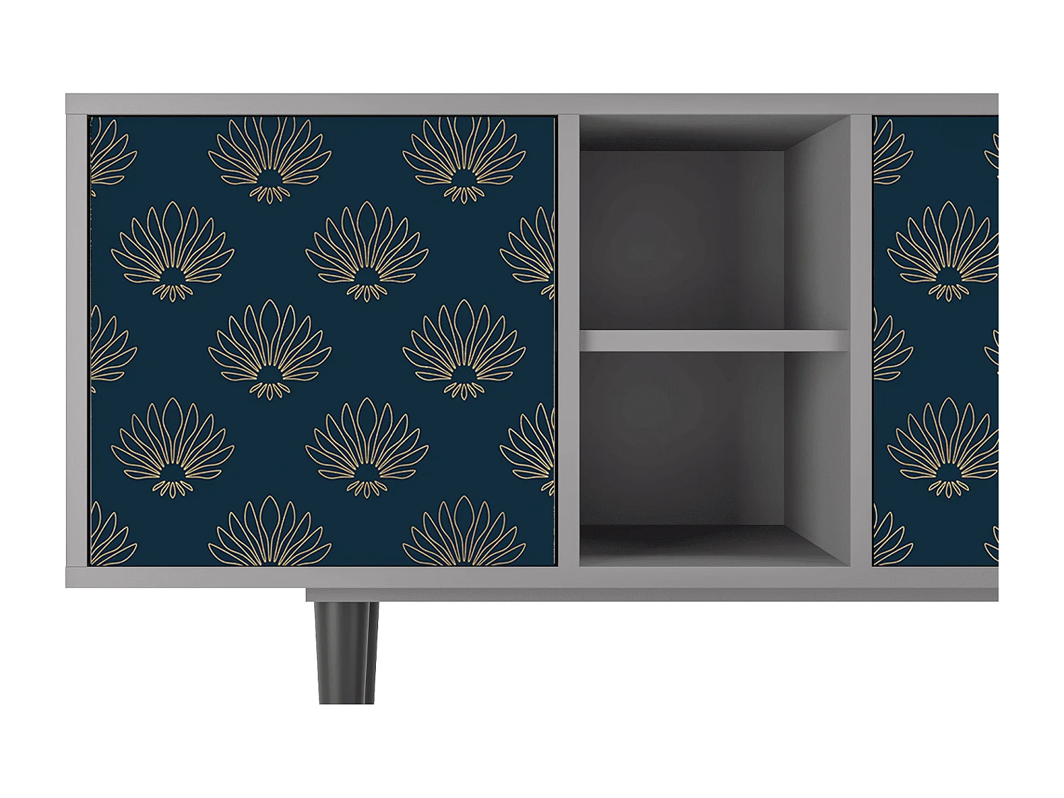 TV-meubel - 150х69х41 cm - T5 - Blue Lotus, Grijs