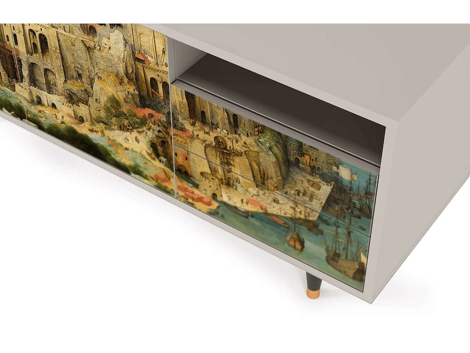 Mobile TV - 125х56х41 cm - T7 - Elder The Tower, Sabbia