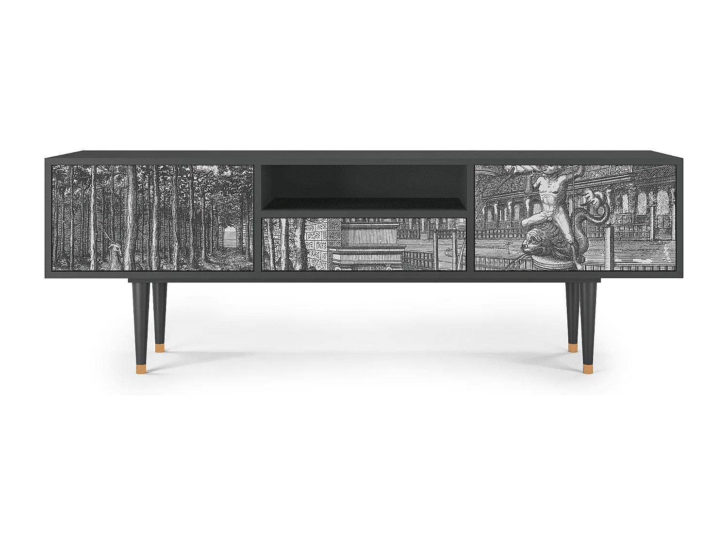 TV-Möbel - 170х59х41 cm - T6 - View of the Piazza, Anthrazit