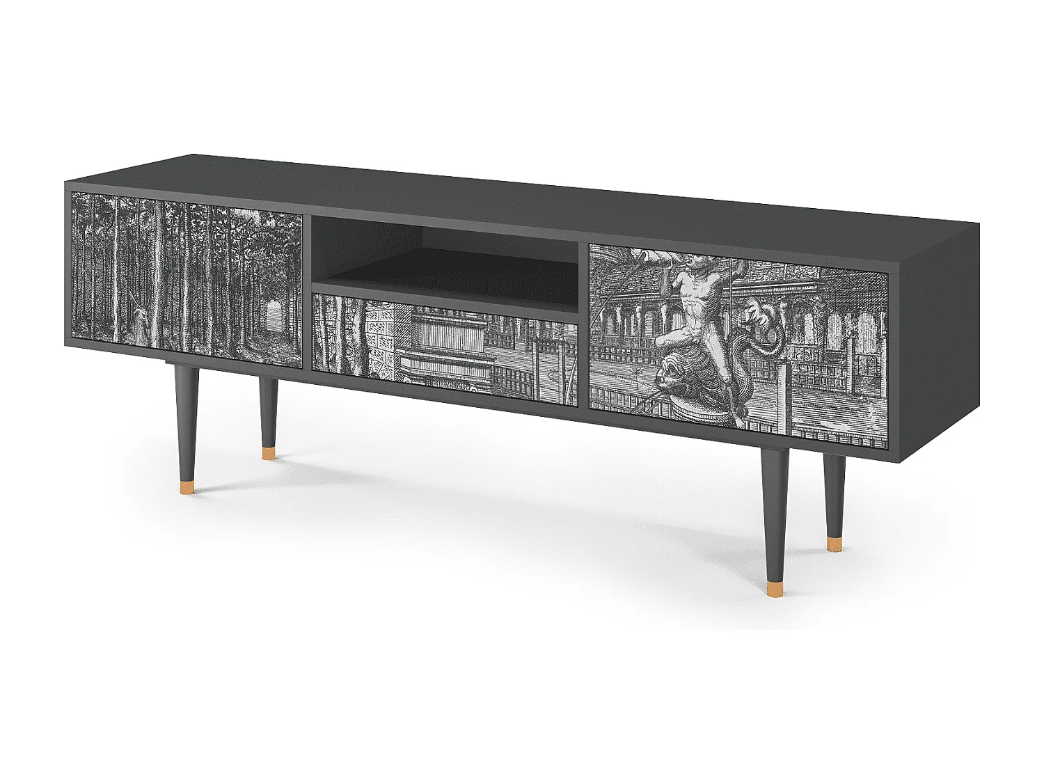 TV-Möbel - 170х59х41 cm - T6 - View of the Piazza, Anthrazit