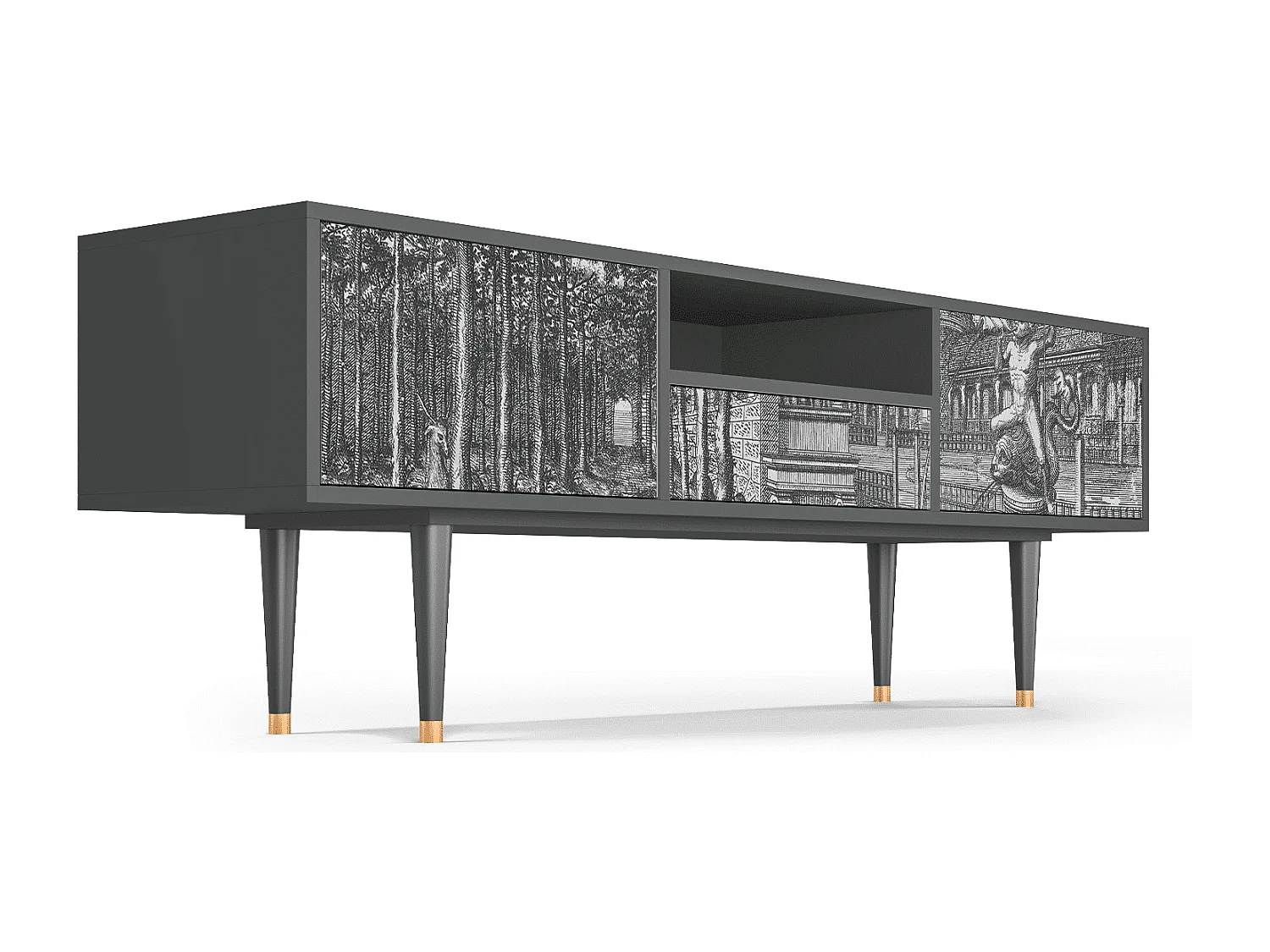TV-Möbel - 170х59х41 cm - T6 - View of the Piazza, Anthrazit
