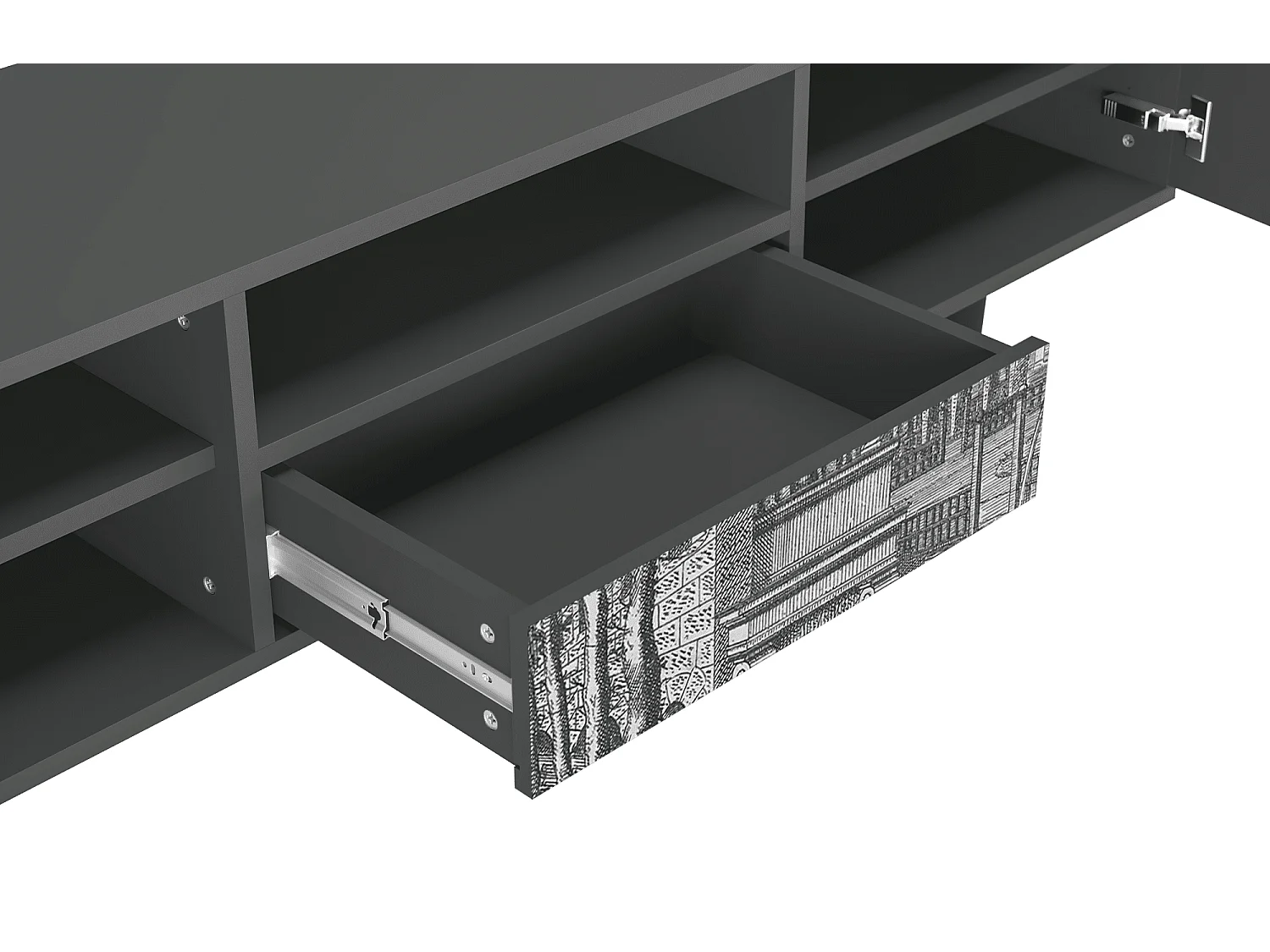TV-Möbel - 170х59х41 cm - T6 - View of the Piazza, Anthrazit