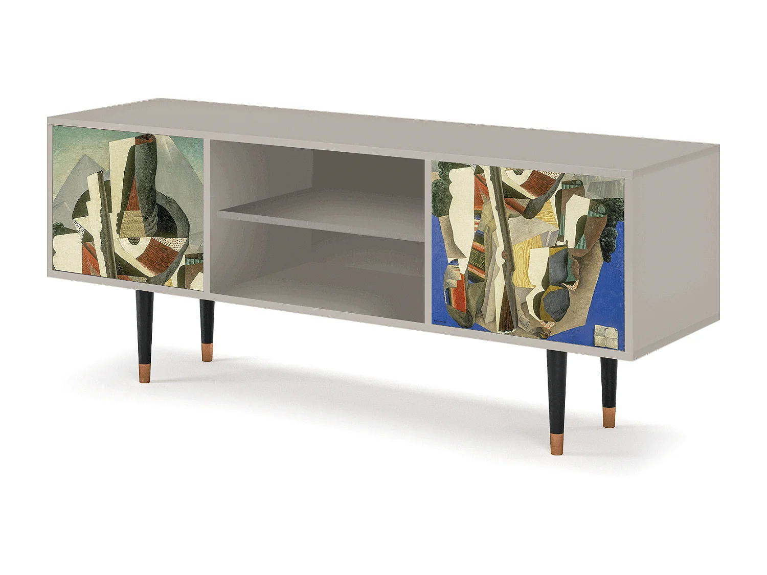 Szafka RTV - 170х69х48 cm - T2 - The Cubist Paintings , Piaskowy