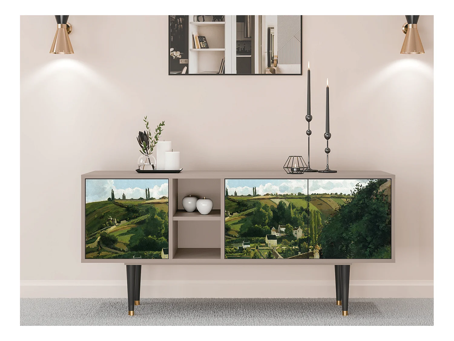 Meuble TV - 150х69х41 cm - T5 - Jalais Hill by Pissarro, Latte