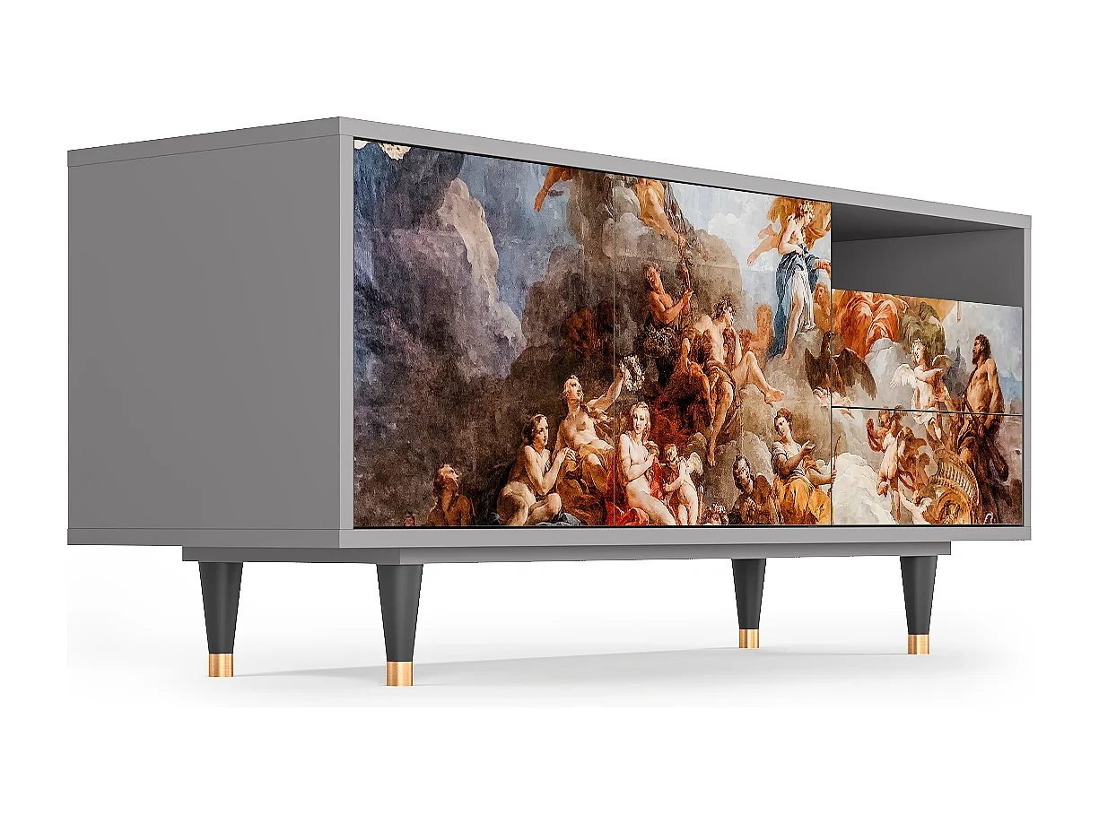 TV-meubel - 125х56х41 cm - T7 - Versailles, Grijs