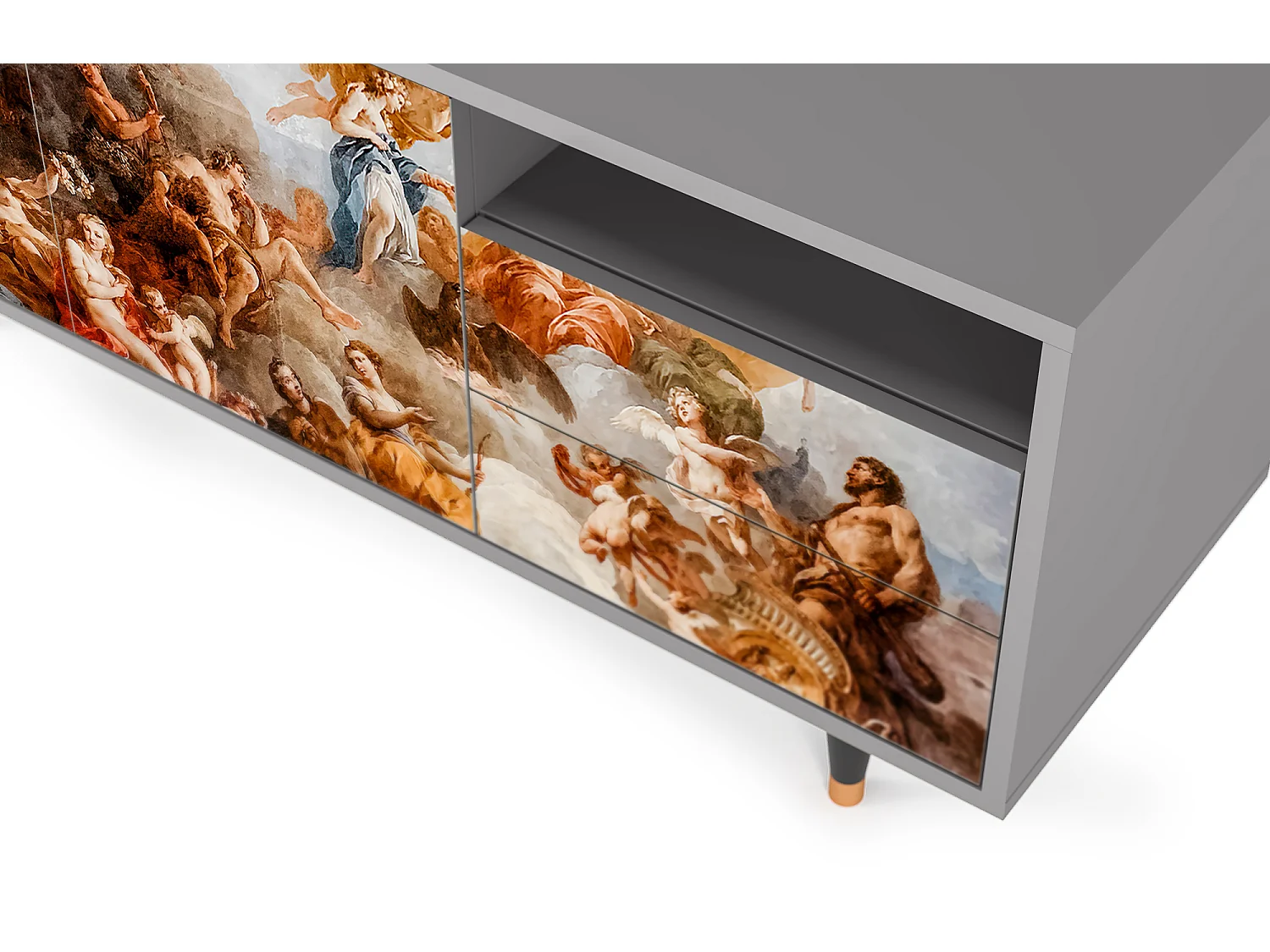 Mueble de TV - 125х56х41 cm - T7 - Versailles, Cinza