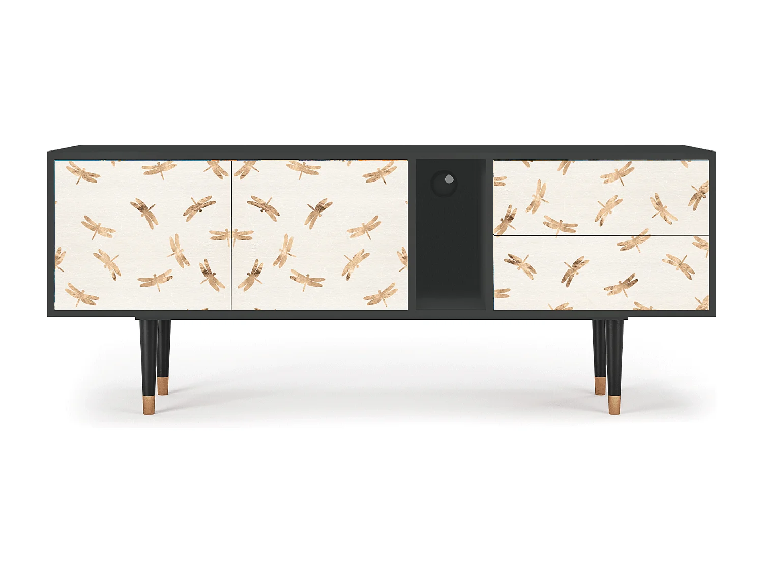 Mueble de TV - 170х69х48 cm - T1 - Nude Dragonflies, Antracita