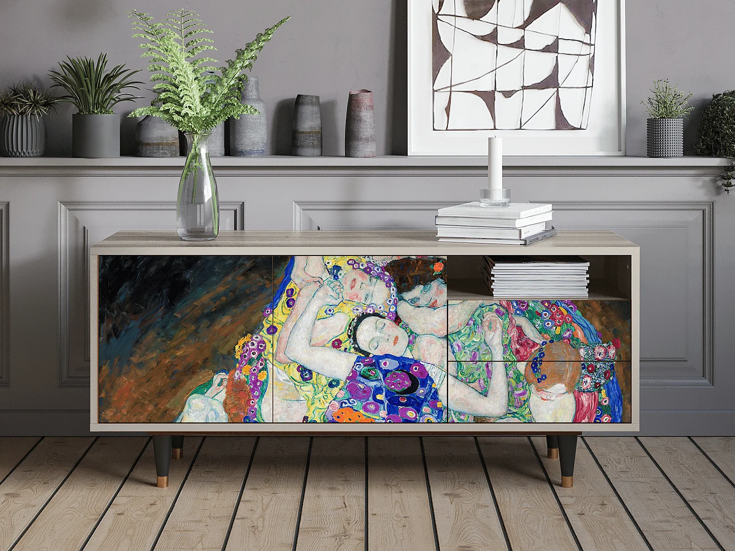 TV-Möbel - 125х56х41 cm - T7 - The Maiden by Klimt, Sand