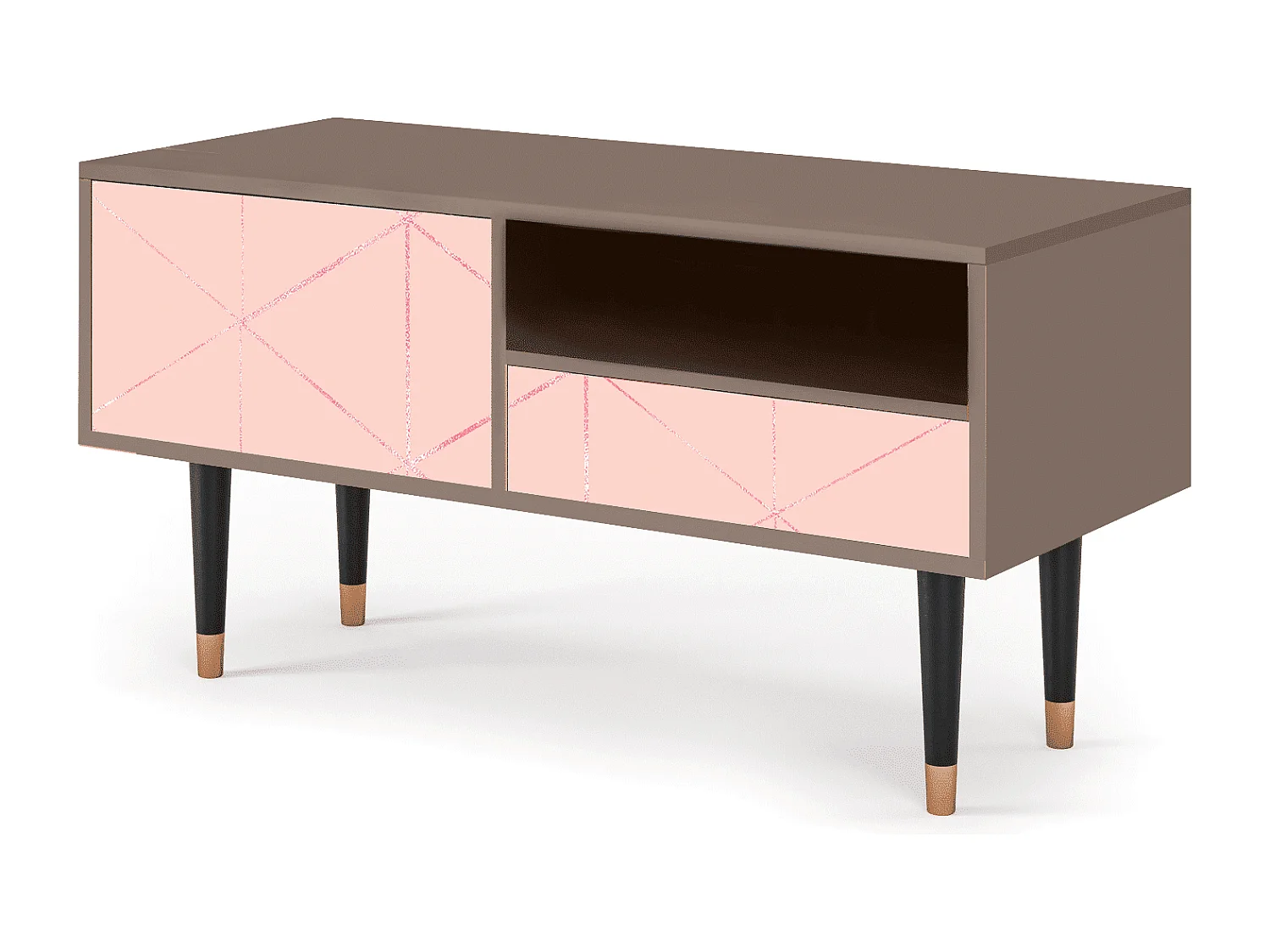 TV-Möbel - 115х59х48 cm - T3 - Rose Quartz, Latte