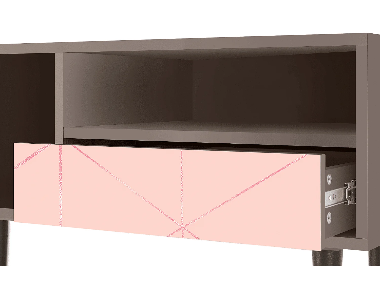 TV-Möbel - 115х59х48 cm - T3 - Rose Quartz, Latte