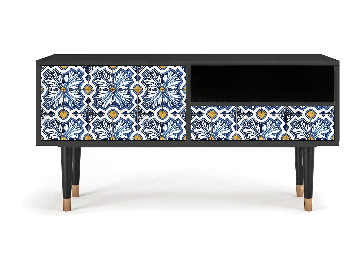 Meuble TV - 115х59х48 cm - T3 - Lovely Cornflowers, Anthracite