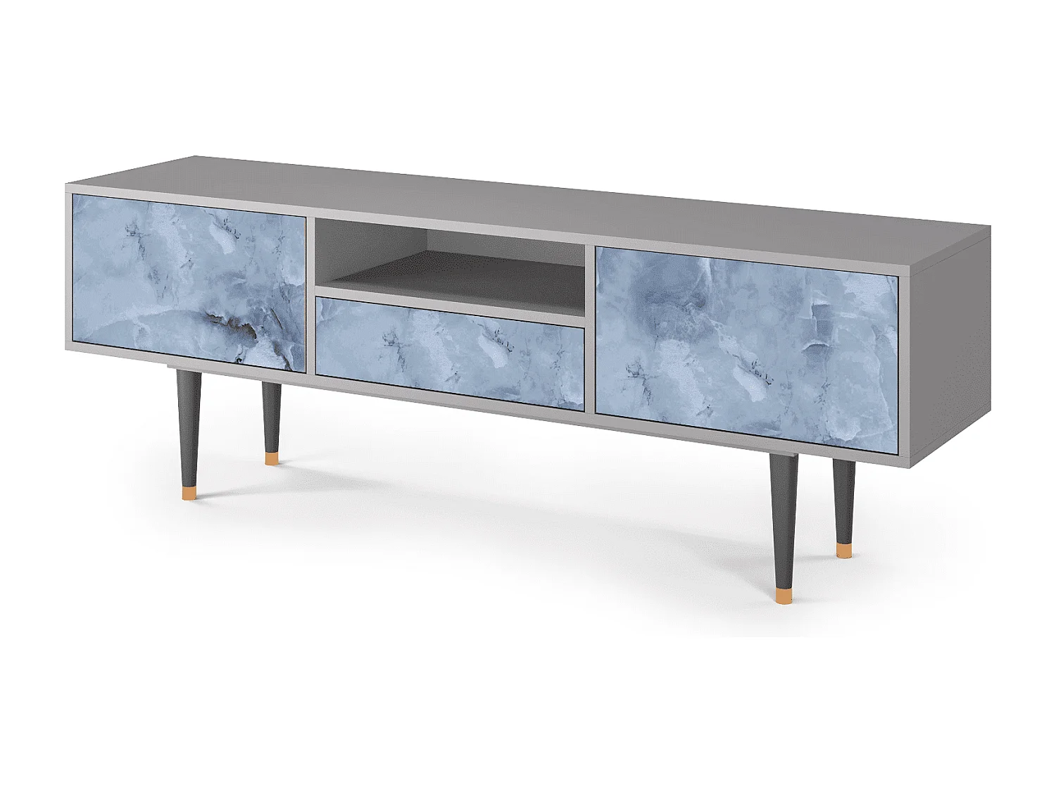 Mobile TV - 170х59х41 cm - T6 - Feather Ice, Grigio