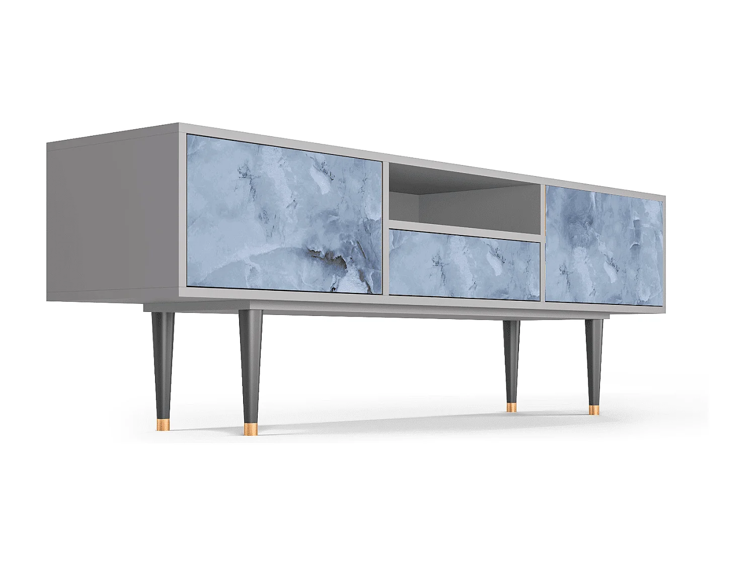 Mobile TV - 170х59х41 cm - T6 - Feather Ice, Grigio