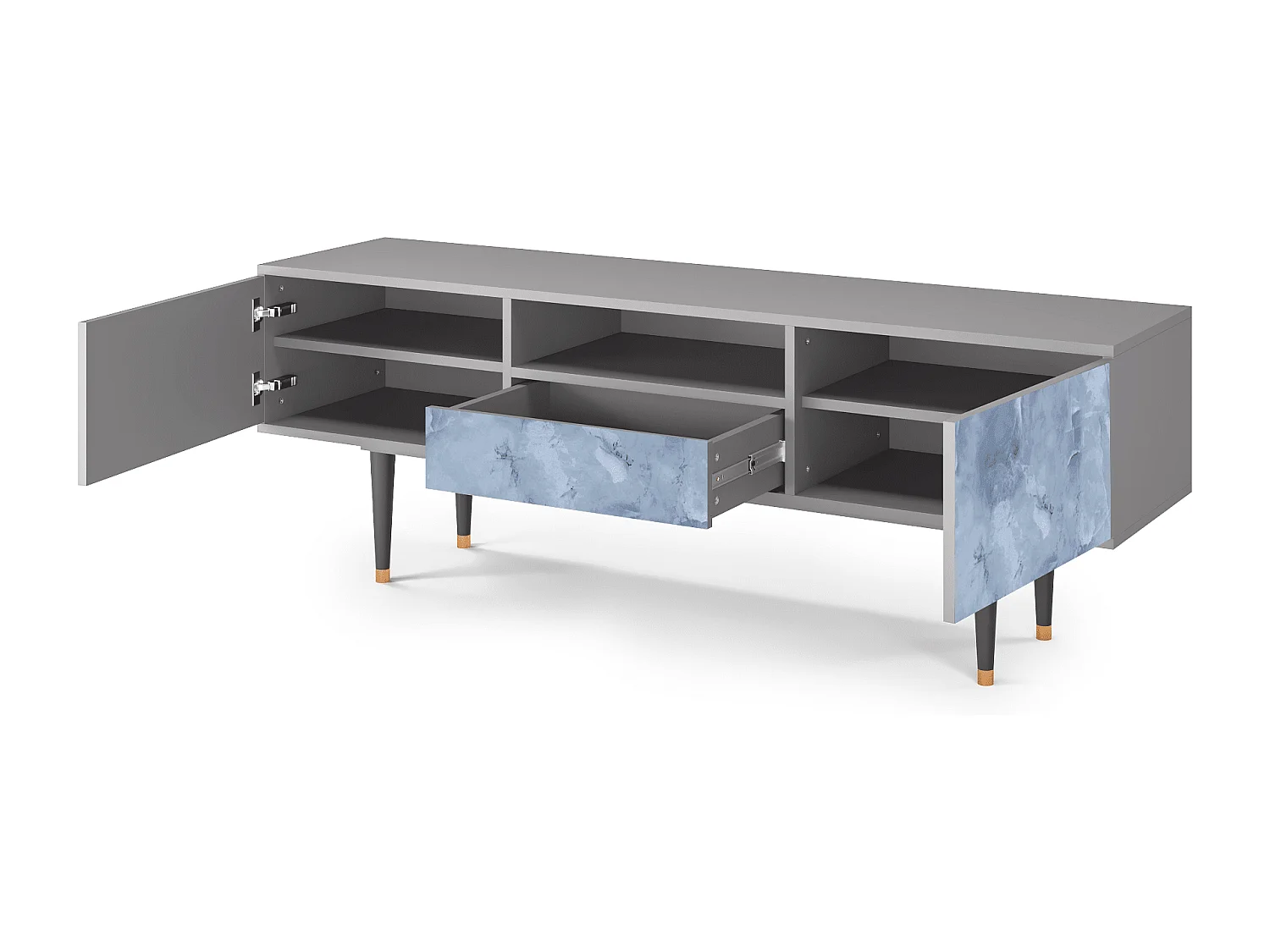 Mobile TV - 170х59х41 cm - T6 - Feather Ice, Grigio