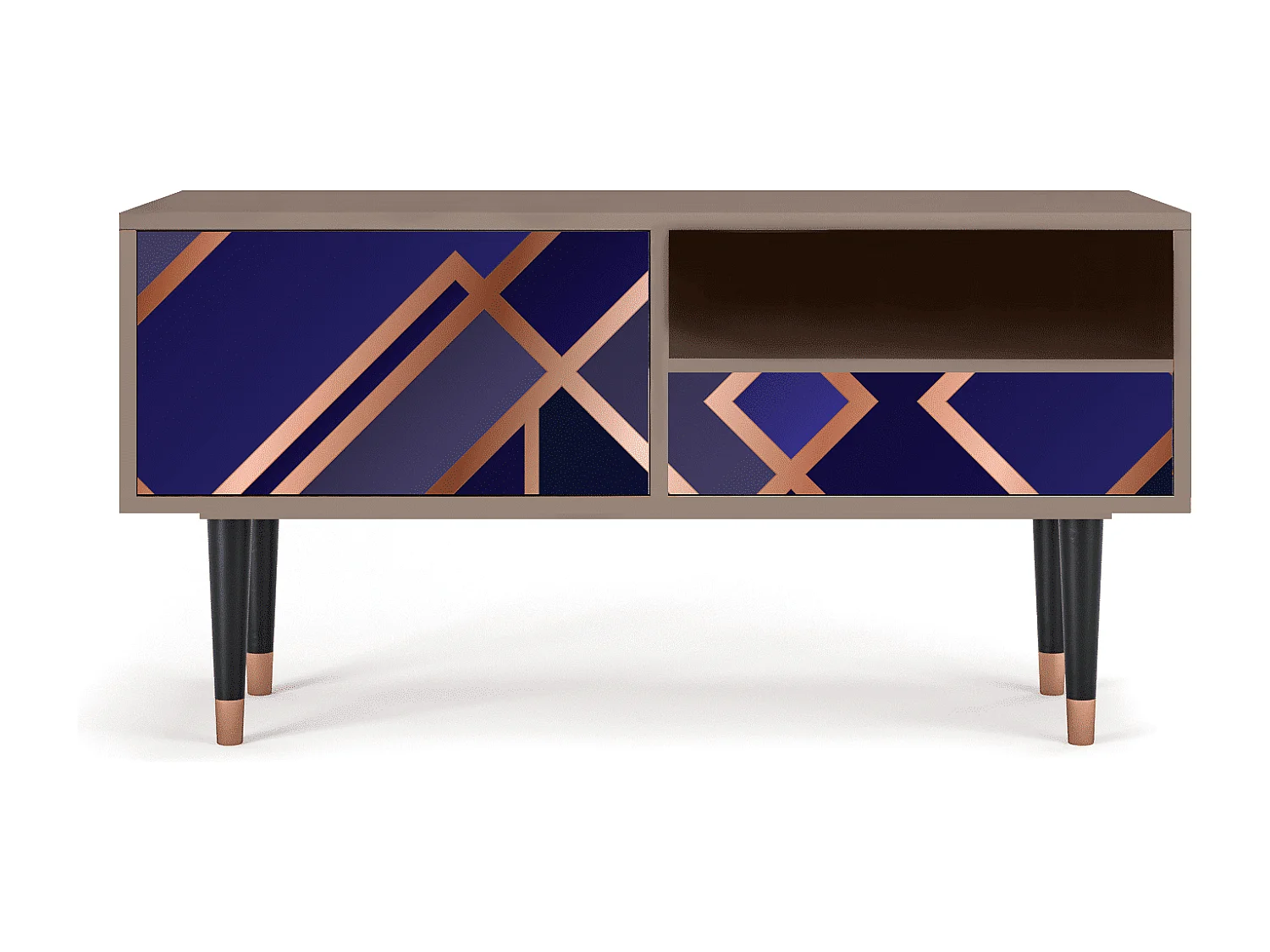 TV-Möbel - 115х59х48 cm - T3 - Aquamarine Getsby, Latte