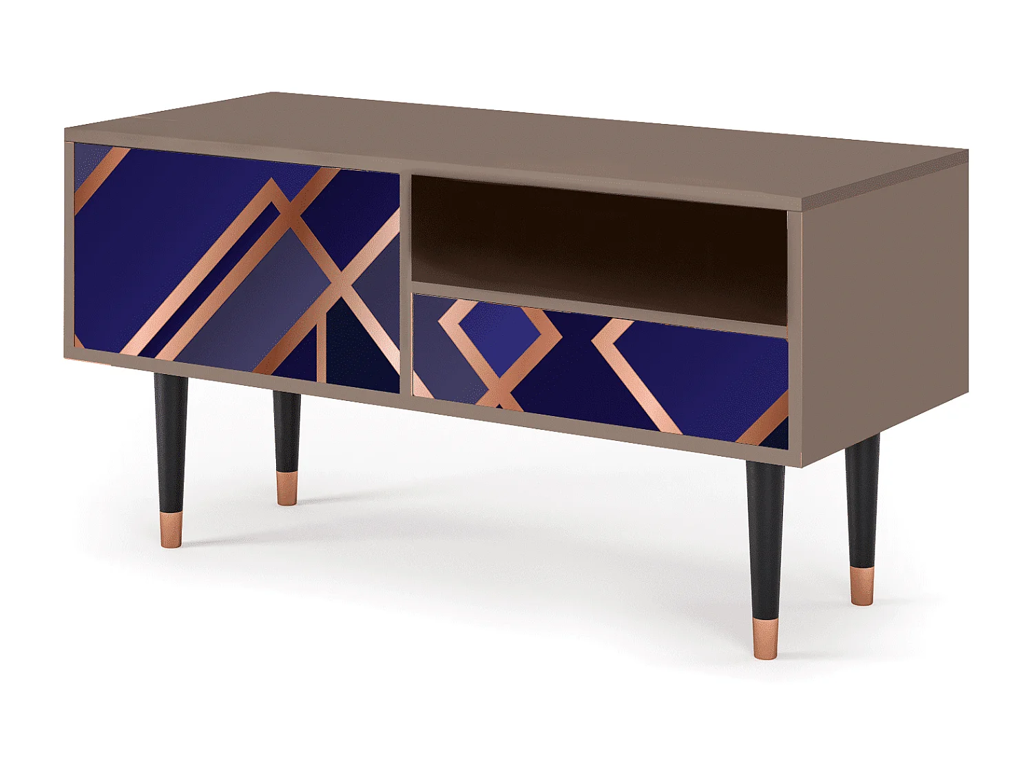 TV-Möbel - 115х59х48 cm - T3 - Aquamarine Getsby, Latte