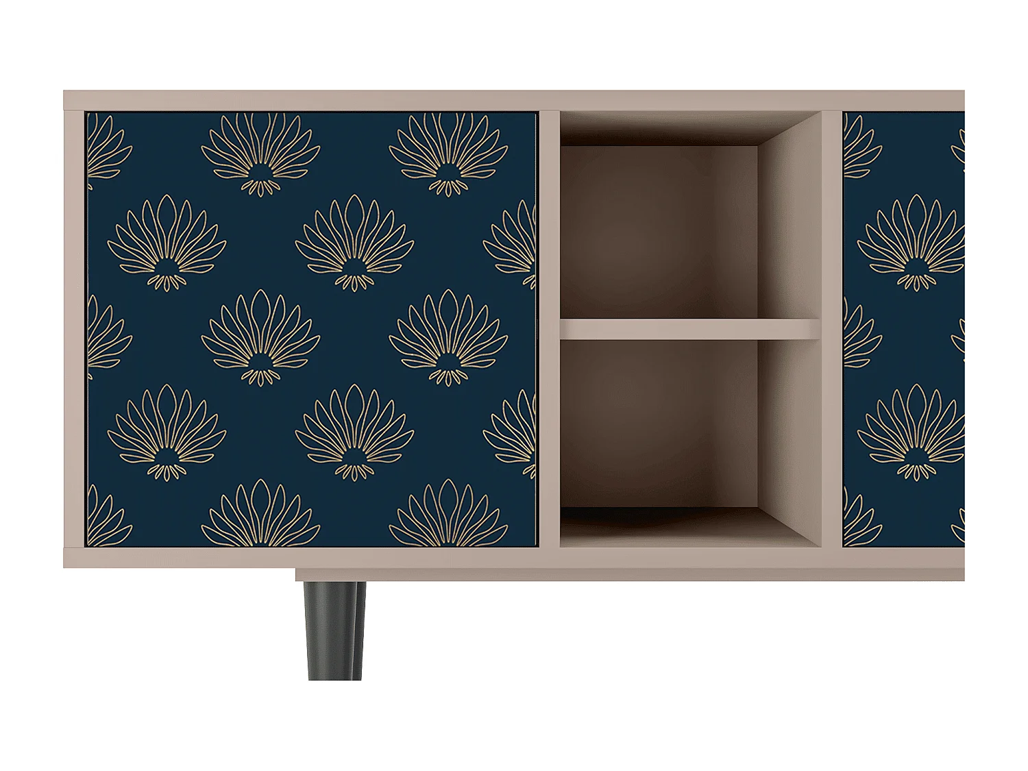 Mobile TV - 150х69х41 cm - T5 - Blue Lotus, Latte