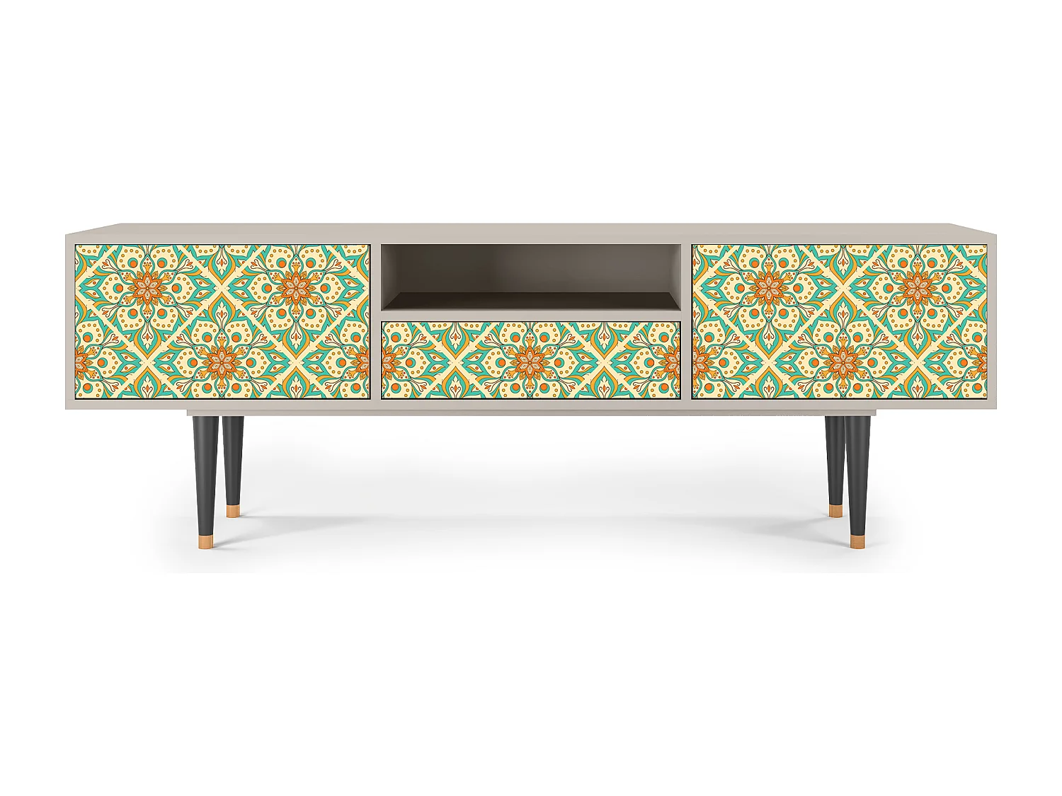 Mueble de TV - 170х59х41 cm - T6 - Hindu Daisy, Areia