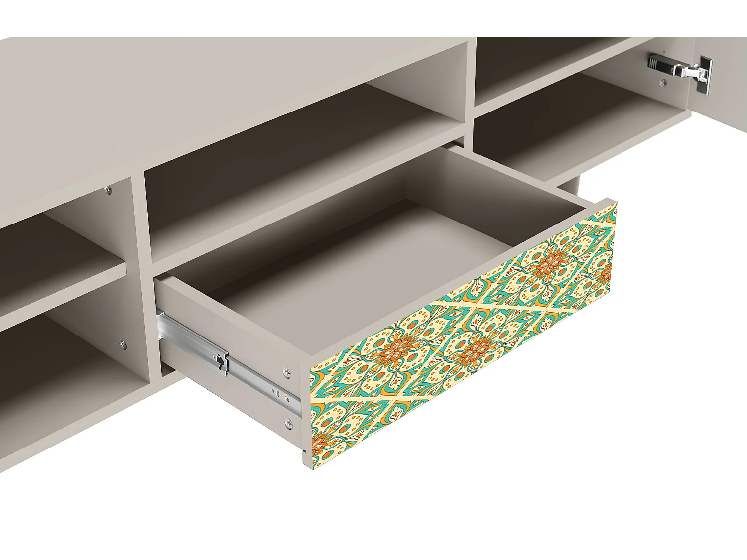 Meuble TV - 170х59х41 cm - T6 - Hindu Daisy, Sable