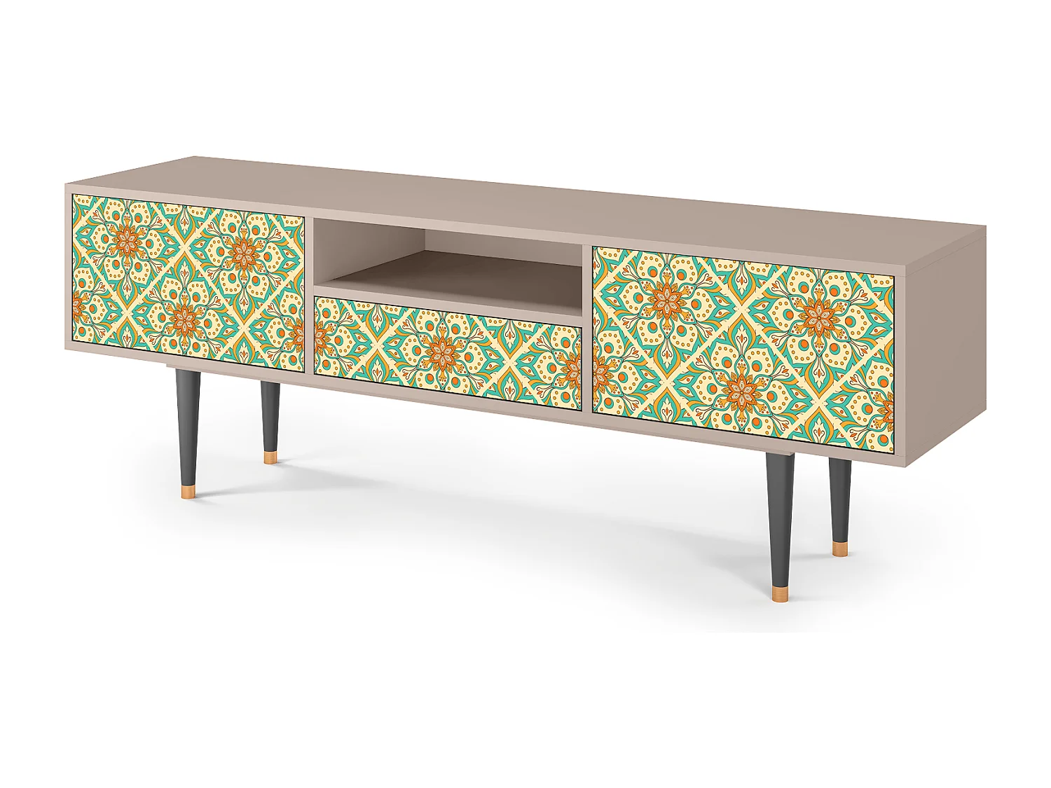 Mobile TV - 170х59х41 cm - T6 - Hindu Daisy, Sabbia