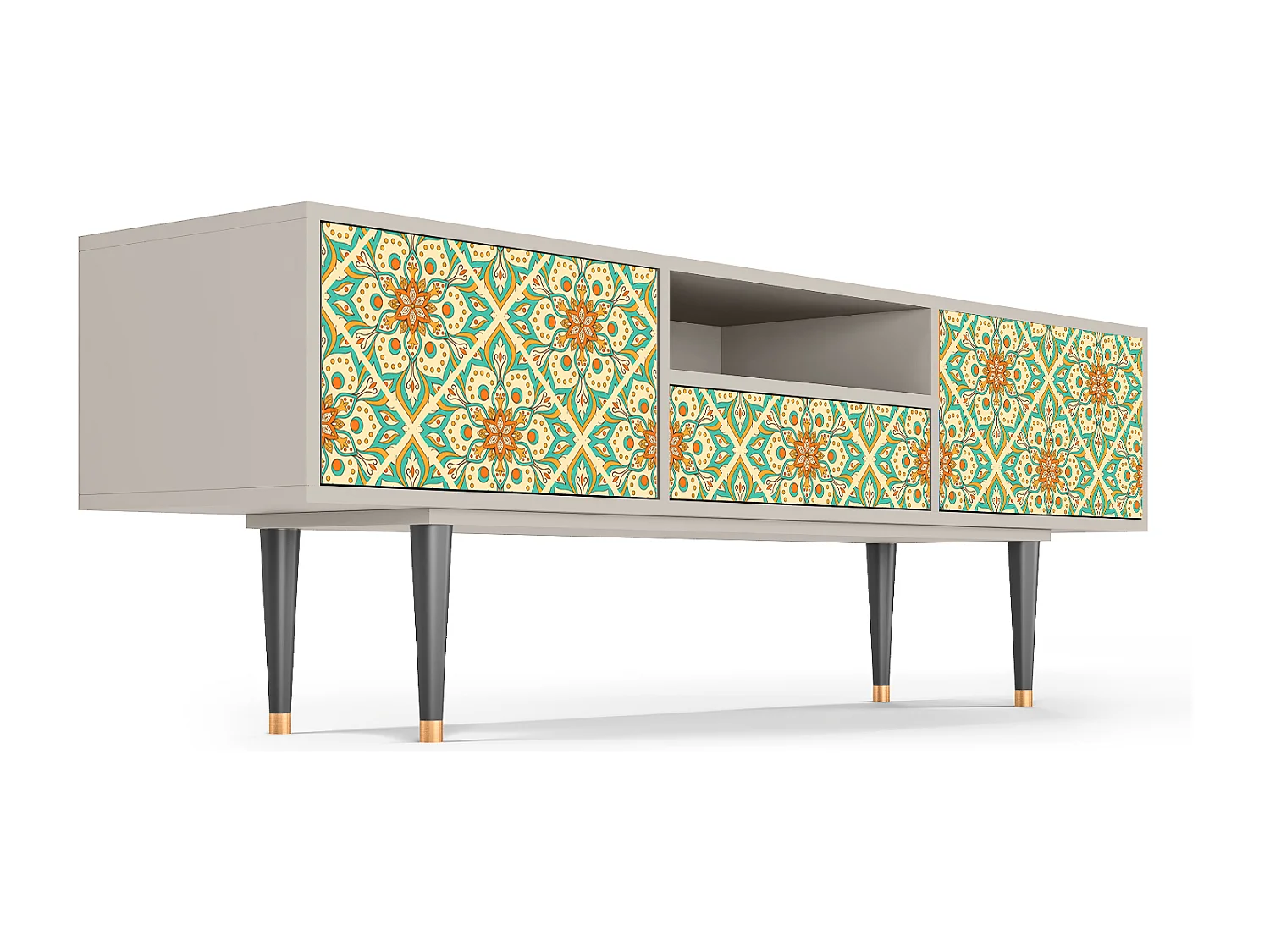 Mobile TV - 170х59х41 cm - T6 - Hindu Daisy, Sabbia