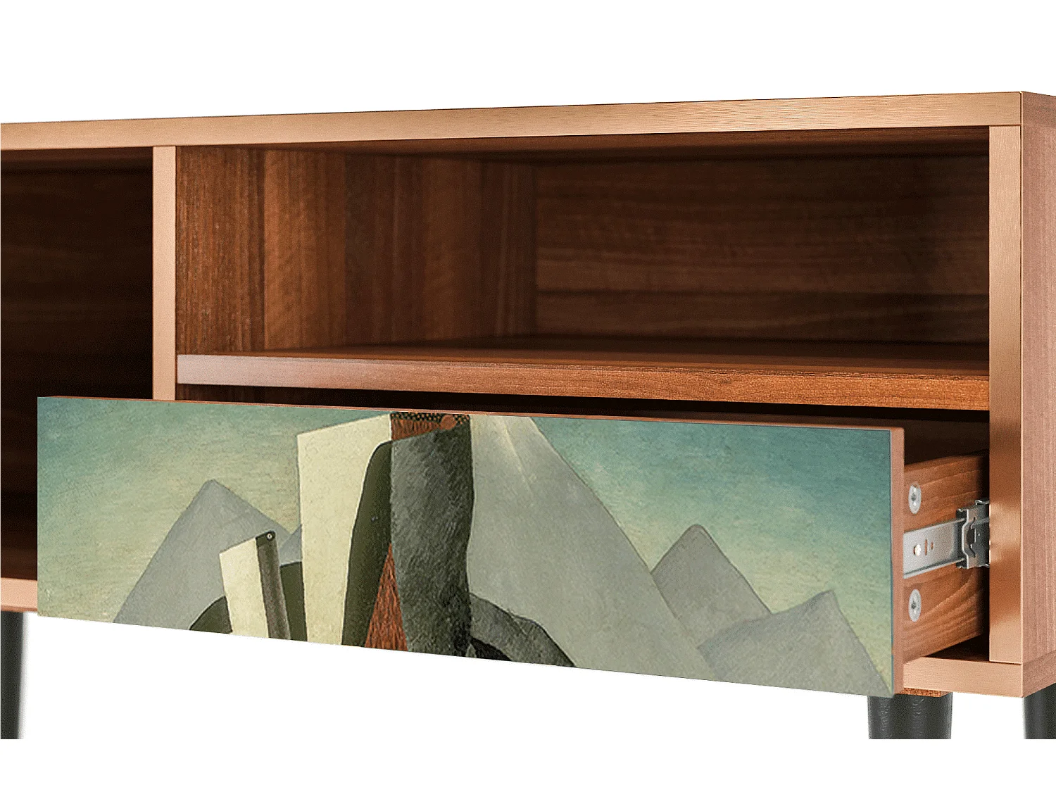 TV-Möbel - 115х59х48 cm - T3 - The Cubist Paintings , Walnuss