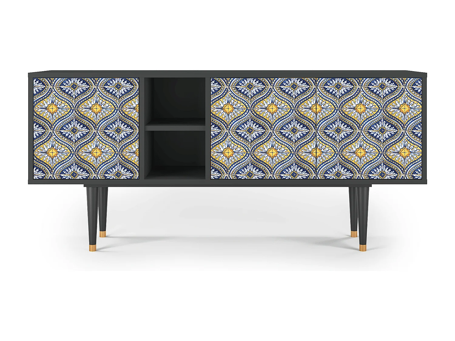 TV-meubel - 150х69х41 cm - T5 - Illusory Pattern, Antraciet