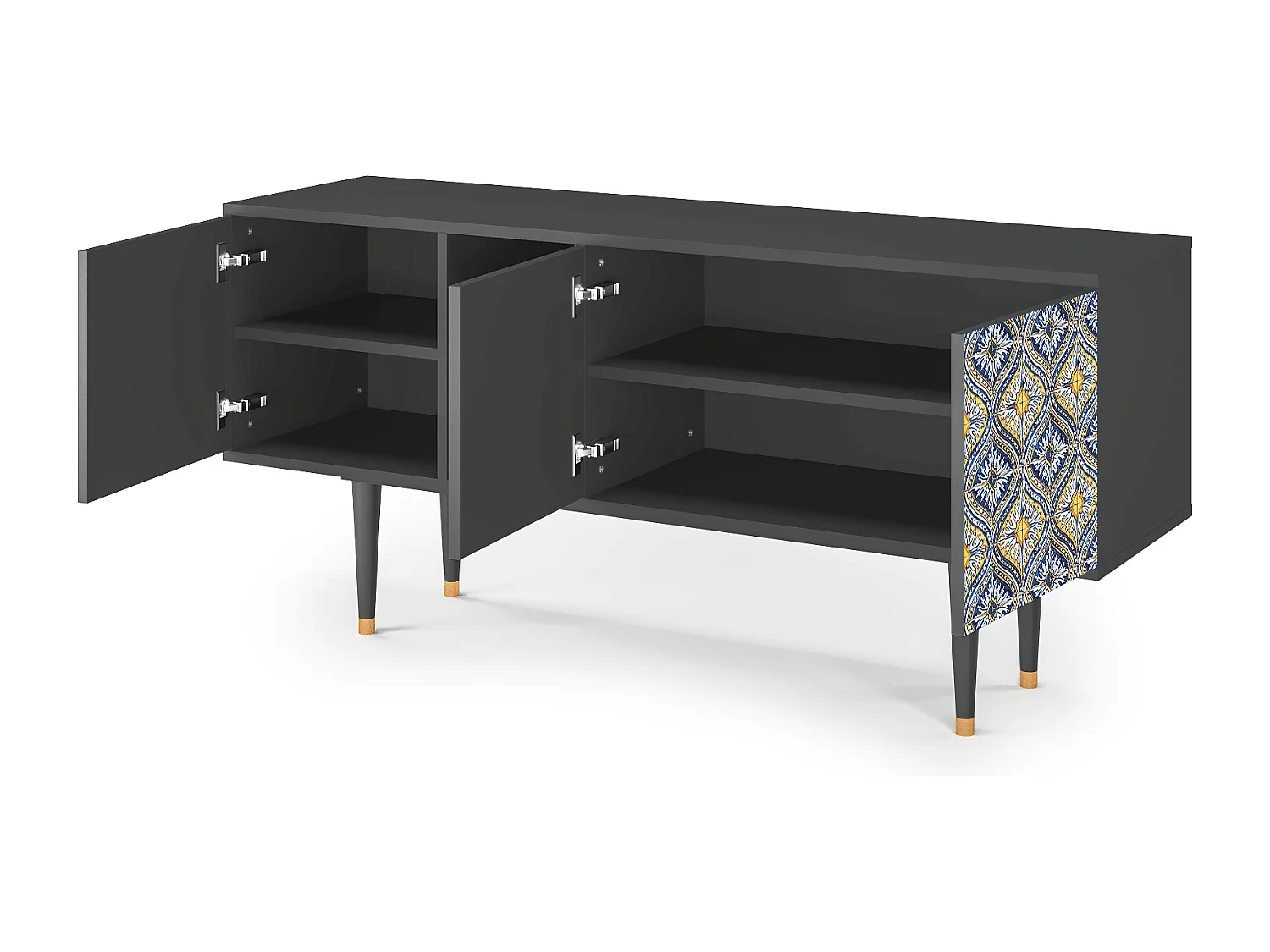 TV-meubel - 150х69х41 cm - T5 - Illusory Pattern, Antraciet