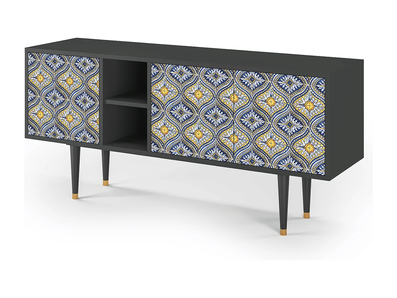 TV-meubel - 150х69х41 cm - T5 - Illusory Pattern, Antraciet