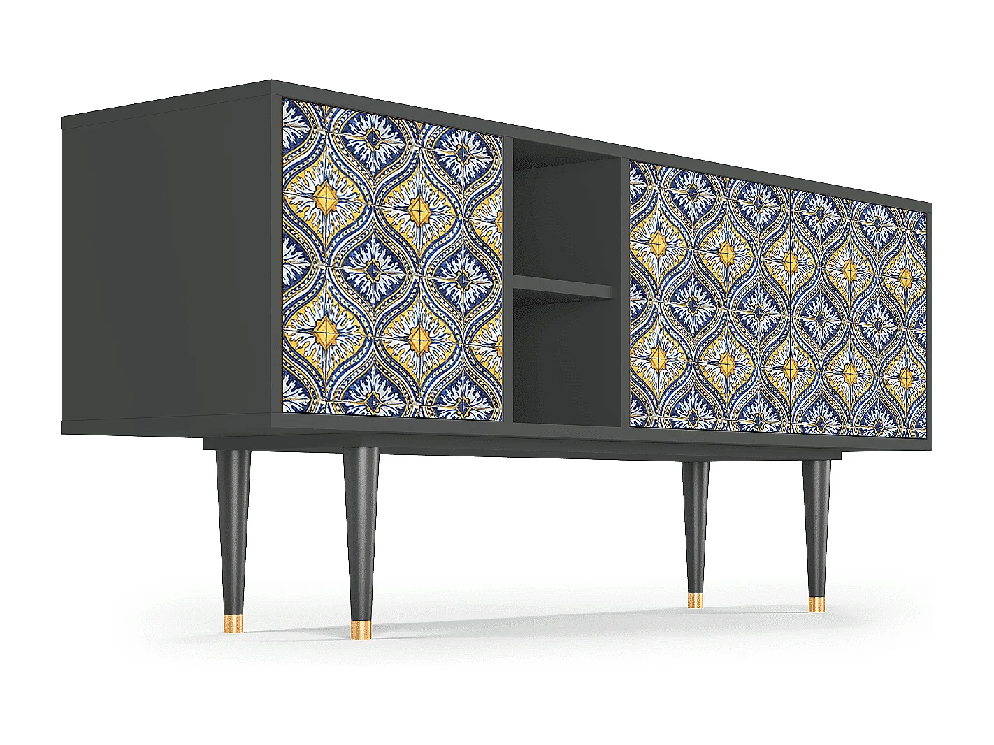 TV-meubel - 150х69х41 cm - T5 - Illusory Pattern, Antraciet